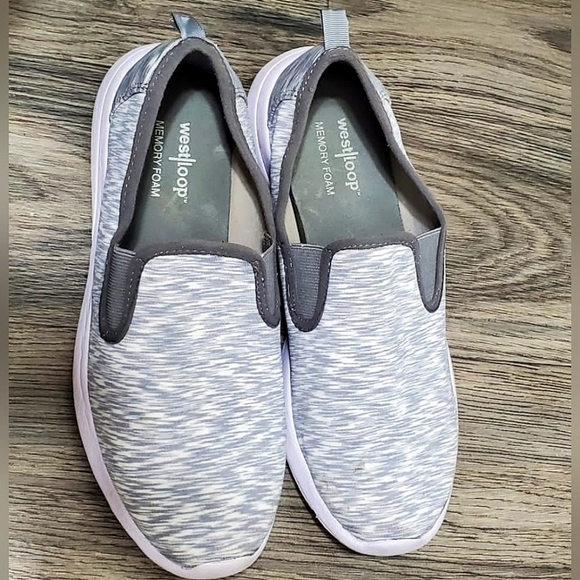 🌴West Loop Memory Foam Easy Slip on Grey Women's Sneakers Women's Size 9✌️ - Picture 1 of 7
